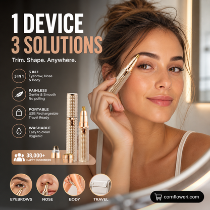 ✨ Recortadora Eléctrica Portátil para Cejas y Vello Facial