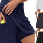 Falda pantalón de golf y tenis para mujer, de 50 cm (20 pulgadas) de largo hasta la rodilla.