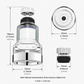Filtro aireador de grifo giratorio de 360°, filtración de 6 capas, 3 modos de flujo de agua, diseño a prueba de salpicaduras, adecuado para lavar frutas y verduras en el fregadero de la cocina.