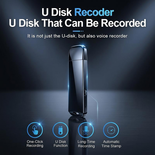 Un dispositivo de grabación de voz inteligente USB 2 en 1 con audio HD y reducción de ruido, con clasificación basada en marcas de tiempo, lo que lo convierte en una grabadora de voz ideal para actas de reuniones. Automático Automático Automático