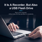 Un dispositivo de grabación de voz inteligente USB 2 en 1 con audio HD y reducción de ruido, con clasificación basada en marcas de tiempo, lo que lo convierte en una grabadora de voz ideal para actas de reuniones. Automático Automático Automático