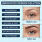 Lápiz de cejas mini 2 en 1 resistente al agua y gel de cejas con color: herramientas de maquillaje de cejas de larga duración para crear líneas naturales y realistas que imitan el vello.