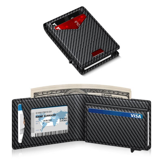 Mejor Regalo-Elegante cartera de cuero antirrobo para hombre de negocios