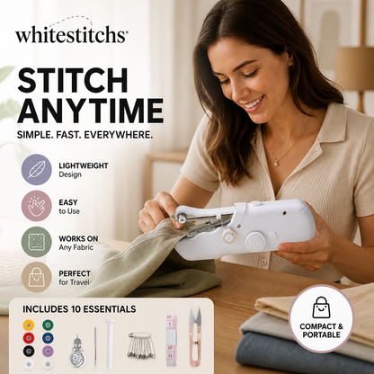 🧵 Mini Máquina de Coser Eléctrica Portátil