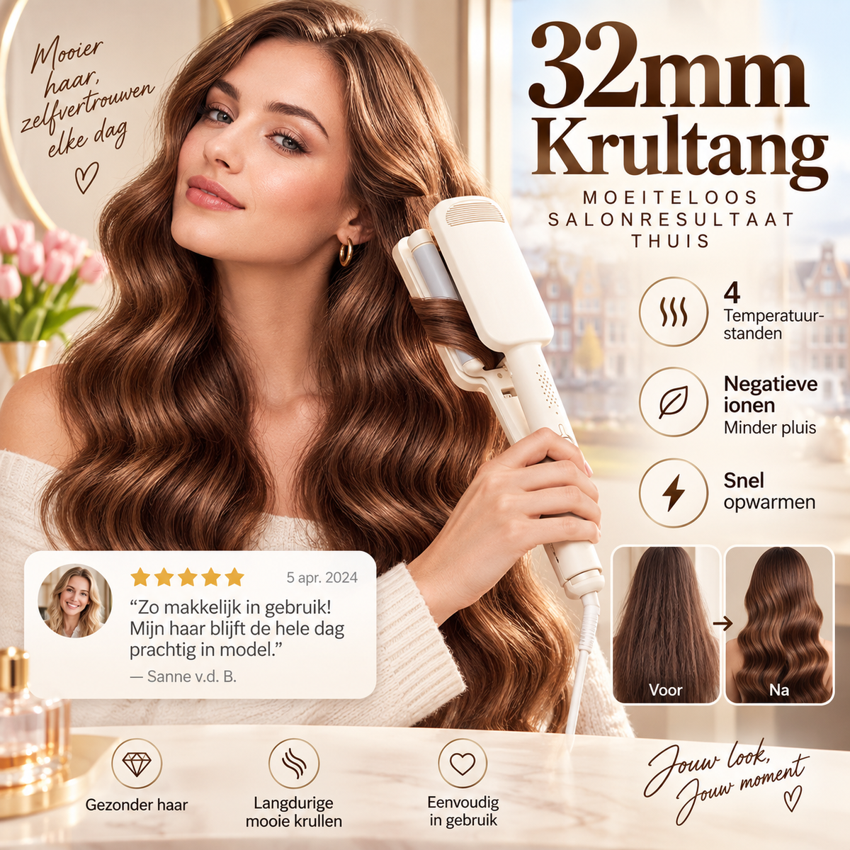 💇‍♀️ Rizadora Ondulada de 32 mm con 4 Temperaturas - imagen 4