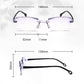 Gafas de lectura ultraligeras sin montura con lentes talladas en diamante.