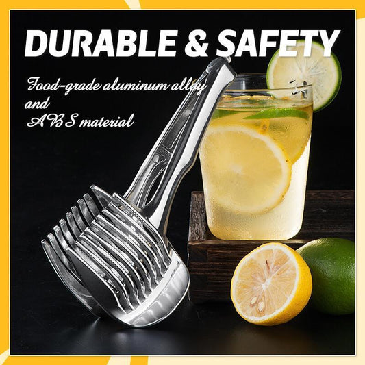 🍋¡AHORA CON UN 50 % DE DESCUENTO! Herramienta de corte «Creative Kitchen Slice», cortador manual de aleación de aluminio apto para uso alimentario, soporte para cortar rápidamente limones, tomates, cebollas y frutas y verduras blanda