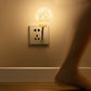 Luz nocturna inteligente con forma de luna y activación por voz