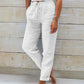👖 ¡AHORA 50% DE DESCUENTO! 🌿 Pantalón de mujer con cintura elástica, algodón y lino, pernera ancha – transpirable, ligero y de ajuste cómodo