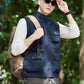 Chaleco Casual Acolchado Reversible con Múltiples Bolsillos