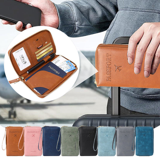 Funda para pasaporte multifuncional de alta calidad fabricada en piel de PU