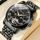 👑Skeletonized men's automatic watch - Visible mechanical movement | Stainless steel case