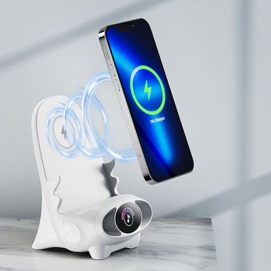 Mini silla inalámbrica de carga rápida multifuncional soporte de teléfono