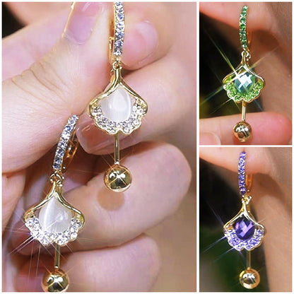 Delicados Pendientes Hoja de Ginkgo para Mujer