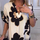 🌸2025 Nueva Moda🌸 Vestido de mujer con estampado suelto y profundo cuello en V