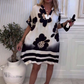🌸2025 Nueva Moda🌸 Vestido de mujer con estampado suelto y profundo cuello en V