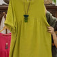 VENTA DE ÚLTIMO DÍA 60% DE DESCUENTO 💃 Vestido suelto de mujer de color sólido con cuello redondo, manga siete cuartos y bolsillos