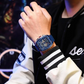 🌈Cyberpunk estilo futurista⌚Reloj de cuarzo multifuncional de moda para hombre