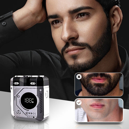 Afeitadora portátil lavable de doble cuchilla para hombre