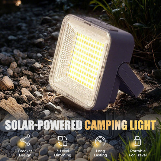 Luz de camping portátil e impermeable con energía sola
