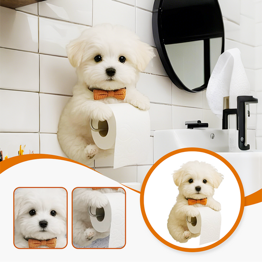 Portarrollos de Papel Higiénico con Forma de Perrito