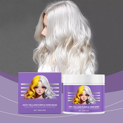 Mascarilla Capilar Púrpura Anti-Amarillo 💜 ¡Adiós a los Reflejos Cobrizos! 💜