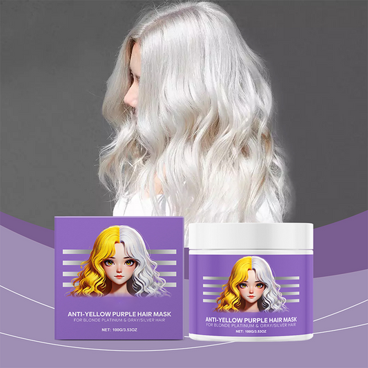 Mascarilla Capilar Púrpura Anti-Amarillo 💜 ¡Adiós a los Reflejos Cobrizos! 💜