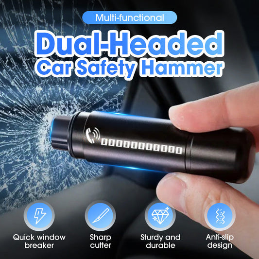 🔥Novedades🔥Martillo de seguridad multifuncional de doble cabeza💥¡Imprescindible para salir a conducir