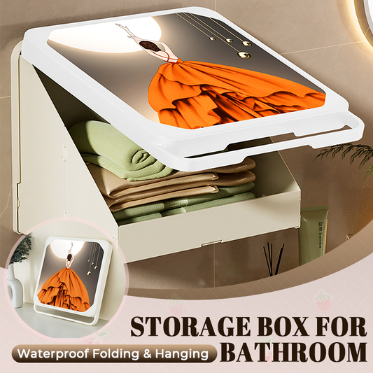 🔥Caja de almacenamiento impermeable plegable y colgante para bañ