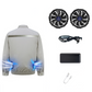 Chaqueta exterior refrigerante para hombre con ventiladores incorporado