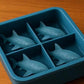 Molde de silicona para hielo con forma de tiburón creativ