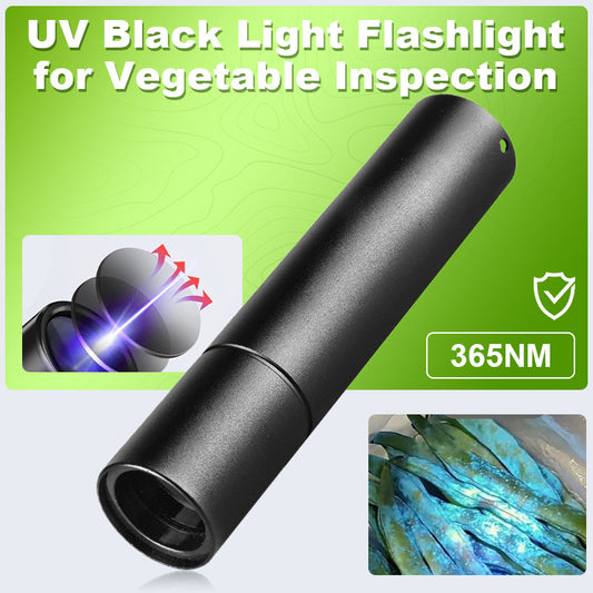 Linterna de luz ultravioleta negra para inspección de vegetale
