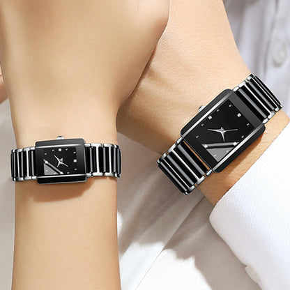 Reloj cuadrado versátil y casual de mod