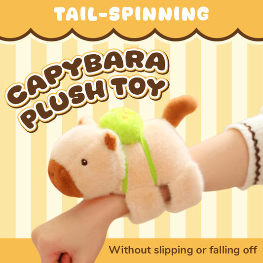 Peluche de carpincho que hace girar la col