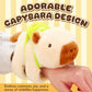 Peluche de carpincho que hace girar la col