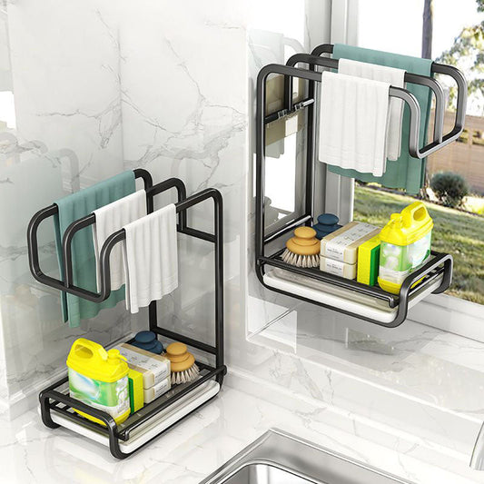 Organizador de trapos de cocina y escurridor