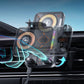 Soporte de teléfono para coche inteligente 2 en 1 con rotación automática y cargador inalámbric