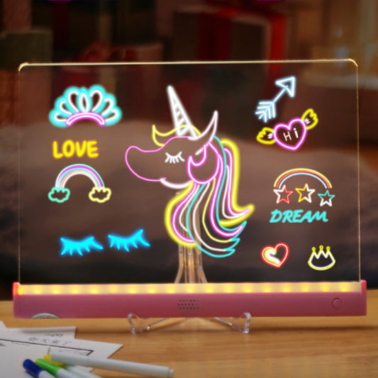 🌟Kit DIY para montar una pizarra de dibujo iluminada infantil