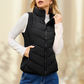 Chaleco con cuello alto y abrigo para mujer