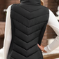 Chaleco con cuello alto y abrigo para mujer