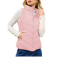 Chaleco con cuello alto y abrigo para mujer