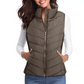 Chaleco con cuello alto y abrigo para mujer