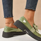 Mocasines elegantes de plataforma con laz