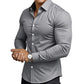 🔥VENTA DEL ÚLTIMO DÍA 50% DE DESCUENTO🔥Camisas de botones de manga larga con solapa de color sólido para hombre