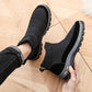 Botas de nieve cálidas de invierno con cremallera para hombr