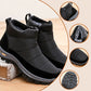Botas de nieve cálidas de invierno con cremallera para hombr