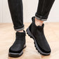 Botas de nieve cálidas de invierno con cremallera para hombr