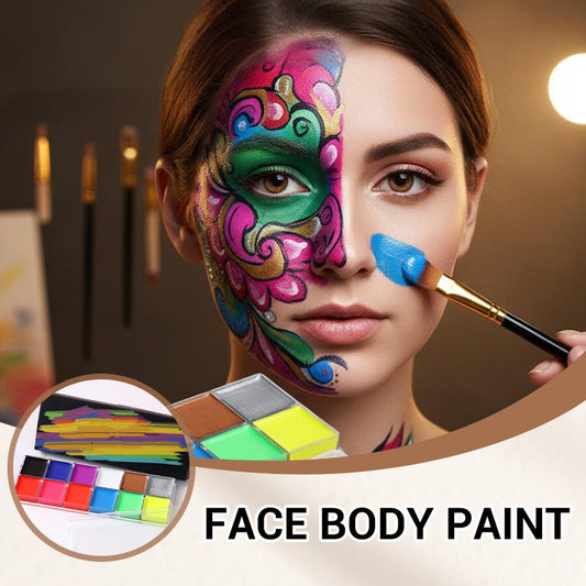 Paleta de pinturas al óleo para rostro y cuerpo UCANBE Athena, kit de maquillaje profesional y seguro para la piel, no tóxico, para tatuajes, efectos especiales de Halloween y cosplay, para niños y adultos.