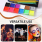 Paleta de pinturas al óleo para rostro y cuerpo UCANBE Athena, kit de maquillaje profesional y seguro para la piel, no tóxico, para tatuajes, efectos especiales de Halloween y cosplay, para niños y adultos.