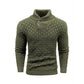Men’s Textured Stand Collar Pullover Sweater